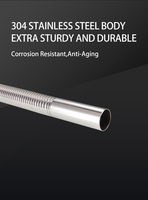 Tuyau de drainage flexible en acier inoxydable 304 poli en laiton avec joint à ressort en S, résistant à la corrosion, 50/80 cm, tuyau de plomberie