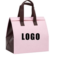 Sac isotherme non tissé avec doublure en aluminium, imprimé sur mesure pour l'emballage de produits de boulangerie et de plats à emporter