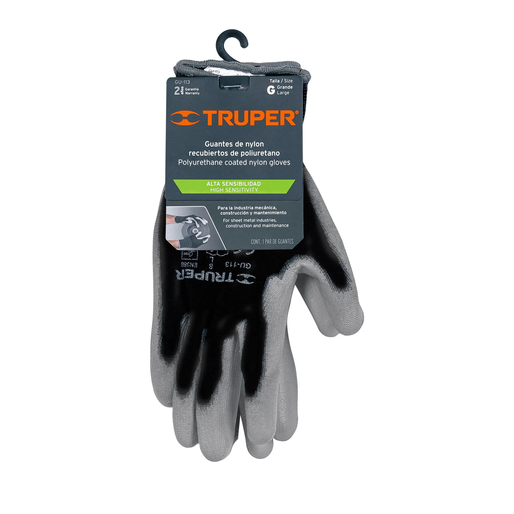 Master with 144 units Polyurethane coated nylon gloves, G, truper