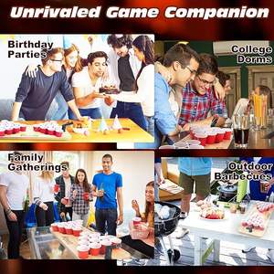 Mini bière-pong en bois ensemble bière-pong table avec trous <span class=keywords><strong>de</strong></span> tasse jeu à boire pour fête jeu <span class=keywords><strong>de</strong></span> plein air planche <span class=keywords><strong>de</strong></span> bière-pong en bois - Product Image 6