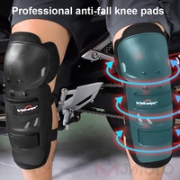 4 protections de genoux et coudes en EVA pour moto, avec protection professionnelle et design coupe-vent, pour VTT/MTB et sports de glisse