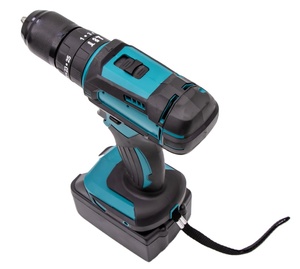 Taladro <span class=keywords><strong>Percutor</strong></span> Rotatorio Inalámbrico con Batería de Iones de Litio Industrial, Taladro Eléctrico Multifunción, Destornillador Eléctrico de 13 mm - Product Image 2