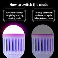 E27 double usage LED Bug Zapper ampoule vis-bouche moustique tueur choc électrique pour l'éclairage domestique multi-usages