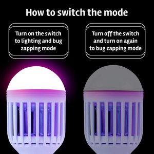 Bombilla LED de doble propósito E27 para matamosquitos con boca de tornillo, descarga eléctrica para iluminación del hogar, multiusos - Product Image 2