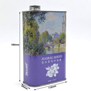 Boîte en métal rectangulaire plate personnalisée avec bouchon à pompe, boîte en métal imprimée pour gel douche, huile essentielle, emballage cosmétique - Product Image 4