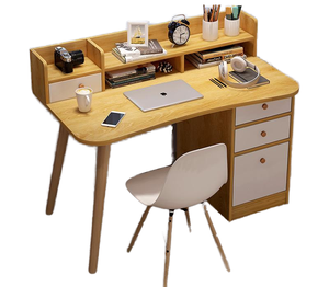 Escritorio de ordenador con Panel de madera minimalista multiusos moderno, mesa de estudio sencilla duradera para el hogar, cajón para Aprendizaje de estudiantes - Product Image 1