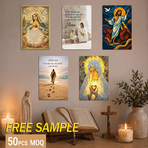Artesanía Metálica al por Mayor, Letreros Metálicos Vintage de Catolicismo, Personalizables con Imágenes de Jesús y la Biblia para Decoración del Hogar, Iglesia, Cuadros y Arte Mural - Product Image 1
