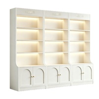 Vitrine de présentation sur pied pour cosmétiques, finition laquée, pour salon de beauté, magasin mère et bébé, étagère multi-niveaux pour soins de la peau