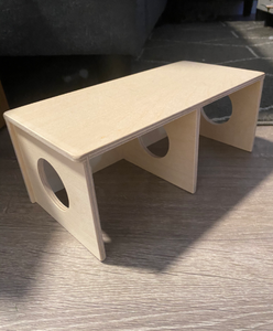 Criceto segreto in legno rifugio a 2 camere e Tunnel per esplorare giocattoli per criceto siriano e nano - Product Image 4