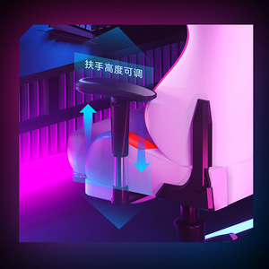 Uzatılabilir Ayak Dayama Yeri, Deri, Modern Tasarım, Bilgisayar Kullanımı İçin Pembe Beyaz Sevimli Ergonomik Oyuncu Koltuğu - Product Image 2