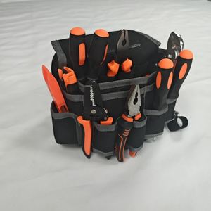 Custom Electricians Tool Bags with 8 Pocket Hardware Storage Fanny Pack <strong>Work</strong> <strong>Belt</strong> Heavy Duty Toolbags Portable Toolkit Waist Bag - Product Image 3