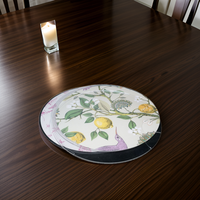 Sous-plats et sous-verres ronds en acrylique brillant personnalisés, cadeau contemporain écologique pour table à manger