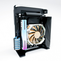Socooler ITX Case Aviation Aluminum Side Panel Window 1U Power Supply Factory Wholesale Gaming PC Computer Cases Towers