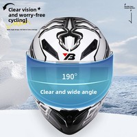 Casque de moto rabattable YEBAO modèle 988, double visière, libération rapide, visière ABS, design demi-visage, taille unique, certifié 3C/DOT
