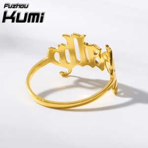 Vintage Old English Gold <strong>Rings</strong> Sterling 925 Women Custom Name <strong>Ring</strong> for Men Personalized <strong>Ring</strong> <strong>with</strong> <strong>Initial</strong> Letter - Product Image 2