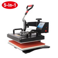 Presse à Chaud Deliou Sublimation à Plateau Plat 5 en 1 sur Mesure pour Impression Combo Tasses et Vêtements T-shirts
