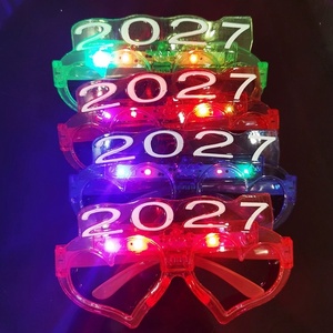 Occhiali LED Lampeggianti per Capodanno 2027, Occhiali Luminosi Natalizi, Occhiali Fluorescenti con Lenti a Persiana, Vari Stili, Accessori per Atmosfera - Product Image 3