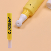 Tube cosmétique en plastique souple de massage de la tête en céramique personnalisé pour rouge à lèvres et crème pour les yeux