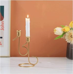 Modern Golden Metal Rotary <b>Candlestick</b> Stand for Home Hotels Restaurants Christmas Table Decorative Candle Holder - Product Image 6