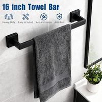 Ensemble de quincaillerie de salle de bain moderne en acier inoxydable brossé nickelé, 6 pièces, durable, sans électricité, avec porte-serviettes et porte-papier toilette