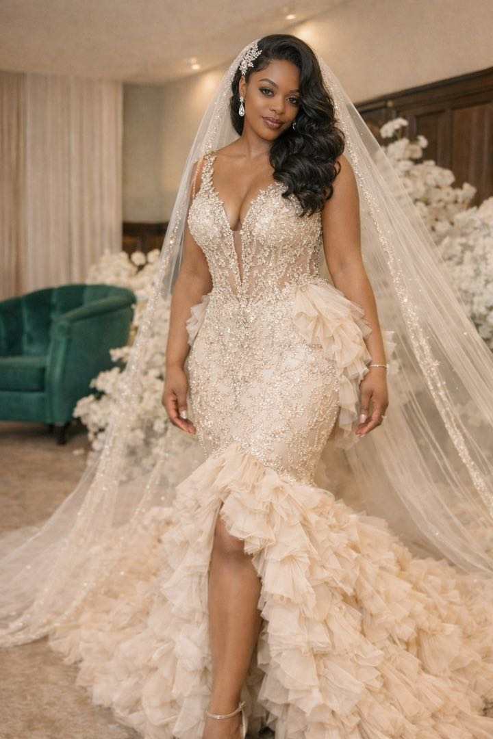Customized Sexy Mermaid Wedding Dress Tulle Lace Applique Crystal Beaded High Slit Bridal Gown Vestidos De Novia| Alibaba.com Customized Sexy Mermaid Wedding Dress Tulle Lace Applique Crystal Beaded High Slit Bridal Gown Vestidos De Novia| Alibaba.com