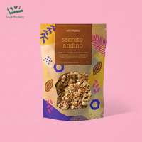 Sachets refermables personnalisés à fenêtre transparente, finition mate, étanches, en aluminium, de qualité alimentaire, pour bananes et snacks