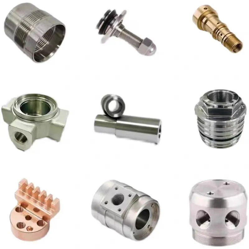 CNC custom stainless steel precision machinery parts OEM connection flange screw shaft construction machinery parts
