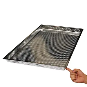 Customize 304 Food Grade Stainless Steel Bakery Perforated Oven Baking Sheet Pan/drying Tray For Fruit And Vegetable Dehydration