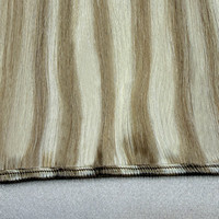 K.SWIGS Extensions de cheveux naturels blond cendré avec mèches, cuticules alignées, durables, douces, réutilisables, naturelles, saines, trame de cheveux tissée à la machine