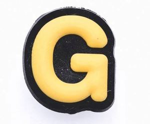 Vente en gros de sabots en caoutchouc personnalisés pour femmes Pack de lettres Décorations de chaussures en métal acrylique pour accessoires de boutons en position haute - Product Image 4