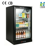Réfrigérateur de comptoir commercial pour bières, mini-bar avec double porte vitrée pour bars, cafés, restaurants, refroidisseur de boissons