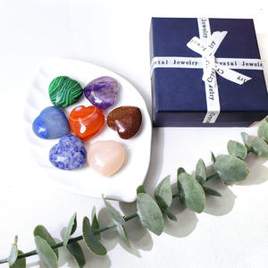 Fournisseur mondial Guérison spirituelle Cristal Rêve Améthyste Tache Bleue Pierre Multi Matériel Coeur Sept Chakras Ensemble pour Souvenir - Product Image 2