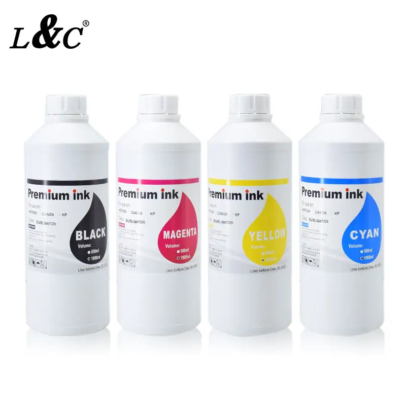 L & C Hot Bán Cmyk Thăng Hoa Mực Chung Thăng Hoa Mực Nhuộm Thăng Hoa Mực Cho Epson Ecotank L130 8550 7840