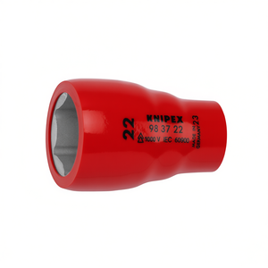 Clé à douille Knipex 22 mm, embout carré 3/8 po, isolée 1000 V, IEC 60900, fabriquée en Allemagne - Product Image 2