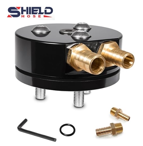 SHIELD Diesel Fuel Tank Sump Kit Dual-Port Integrated Return Compatible with Airdog FASS Cummins Duramax Powerstroke