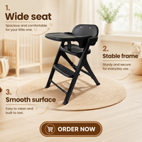Chaise haute évolutive moderne en plastique réglable et mobile pour bébé, transat pliant pour bébé, tour d'apprentissage, chaise adulte pour enfants, mobilier