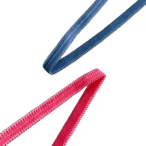 1.0cm Centipede Elastic Suspenders Nylon Double Teeth Edge Straps for Shoes Durable Rubber Elastic Band