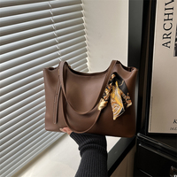 Nouveau Sac à Bandoulière Rétro pour Femme 2026 en Cuir PU Couleur Unie – Sac Fourre-Tout Abordable