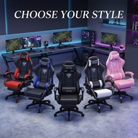 Chaise de jeu ergonomique en cuir AOR avec base oscillante, accoudoirs inclinables et réglables pour chambre à coucher
