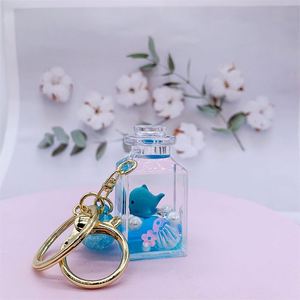 2023 New Cute Acrylic Keyring Key Chain Ring Oil <b>Floating</b> Little Cartoon <b>Bubble</b> Boba Quicksand Milk Tea Cup Liquid Keychain - Product Image 4