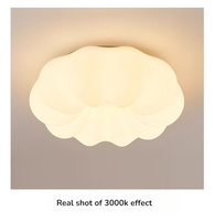 Lampu Plafon LED Modern Bentuk Awan Labu Krem untuk Kamar Tidur dan Kamar Anak-Anak - Pencahayaan Spektrum Penuh Hangat Ramah Mata