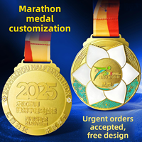 Médailles de marathon en métal personnalisées, badges suspendus, médailles commémoratives de compétition et de sport, production de médailles sur mesure