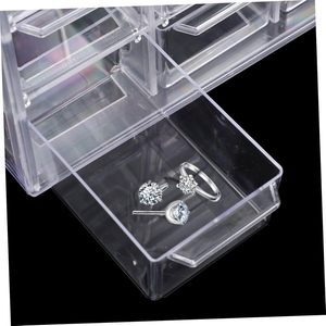 Wholesale 12 <b>Drawers</b> Deskrop <b>Organizer</b> Acrylic Case Transparent <b>Plastic</b> Storage Box for Jewelry Cosmetic DIY Crafts Office - Product Image 5