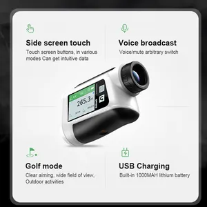 Telémetro Láser Digital de Golf de Alta Precisión NP 1500m con Transmisión de Voz y Pantalla a <span class=keywords><strong>Color</strong></span> HD Lateral, Telémetro de Mano para Caza - Product Image 3