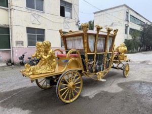 Chariot de transport de chevaux royal OEM Princesse Cendrillon Chariot de transport de chevaux de mariage Chariot de transport touristique électrique - Product Image 3