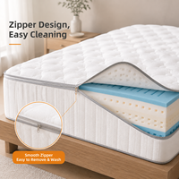 Matelas en mousse double avec housse en tissu durable, emballage compressé facile à transporter, mobilier de chambre, personnalisation en usine