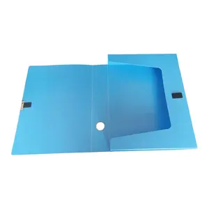 Rectangle Blue Pp File Box A4 Size Data Document Storage Case For Hospital Office School Pvc Lever Arch File