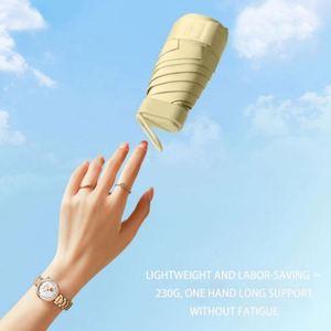 ร่มพับ 5 ตอน พกพาสะดวกสำหรับผู้หญิง รุ่น Lady Mini Capsule Umbrella ป้องกันรังสียูวี พร้อมซองใส่ - Product Image 5