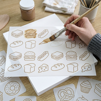 Pochoir réutilisable de qualité alimentaire pour pâtisserie, pochoir durable en PET pour la décoration de gâteaux et de biscuits et les loisirs créatifs