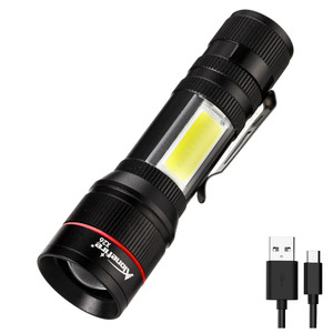 Alonefire Đèn Pin LED Mini Sạc USB COB X26 T6 Đèn Pin Chiếu Sáng Ban Đêm Học Sinh Bỏ Túi Thu Phóng Chống Nước - Product Image 1